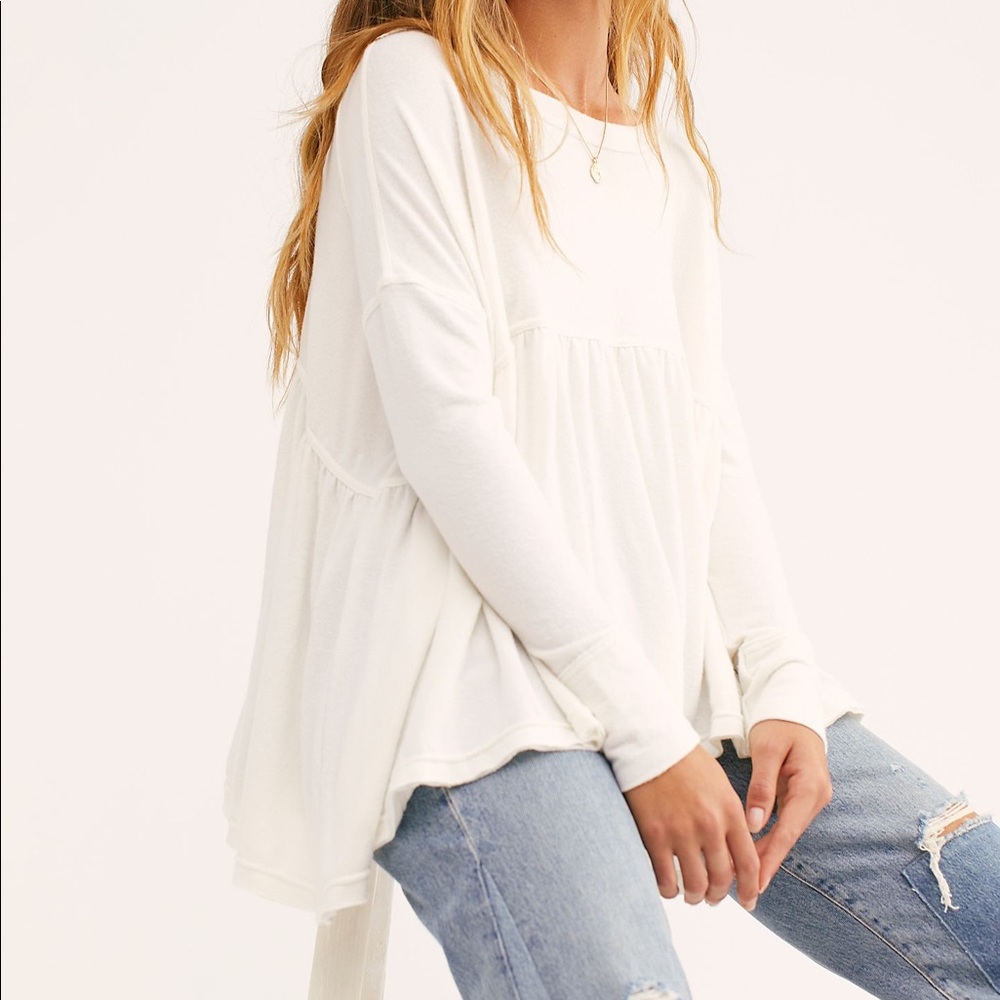 Free People Forever Your Girl Tee in White